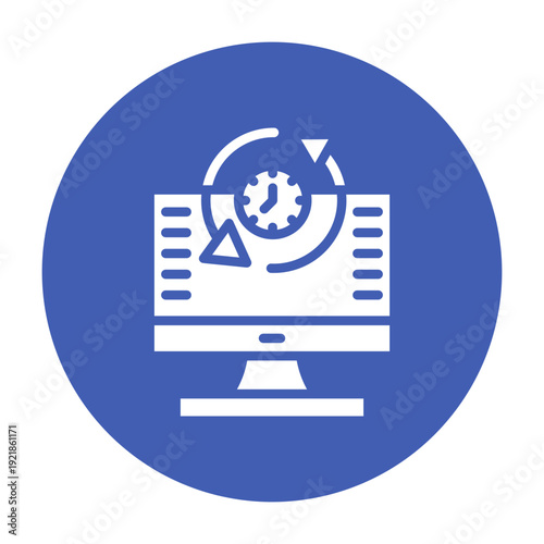 Uptime Monitor Vector Icon