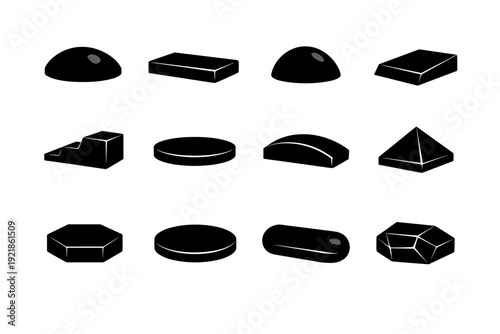 Accessory form factor minimal simple vector generation block image small size paperweight