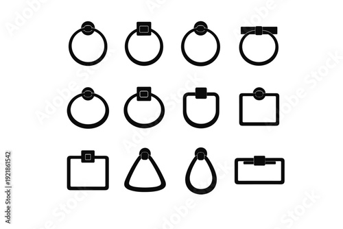 Vector calm icon set accent visual concept image refined bathroom generation aesthetic