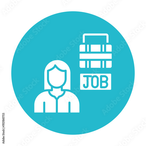 Job Seeker Female Vector Icon