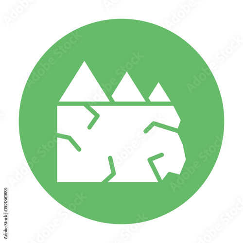 Coastal Cliff Vector Icon