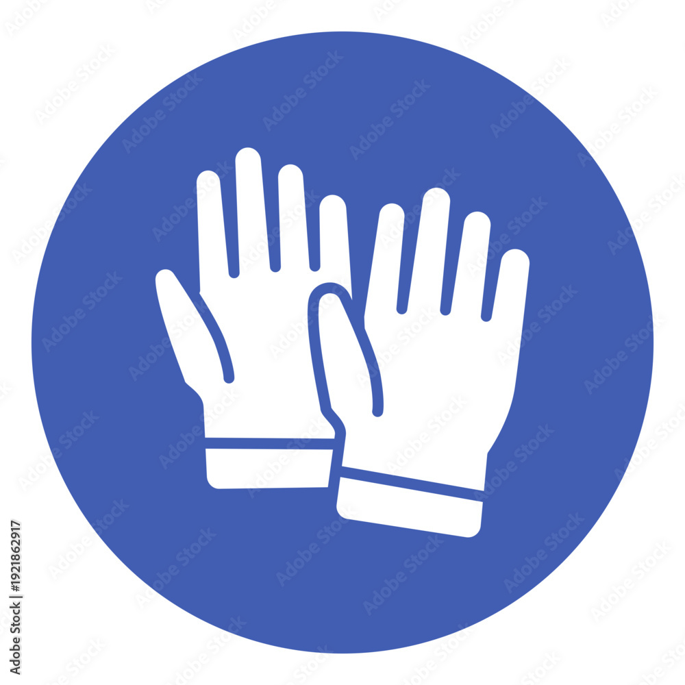Obraz premium Protective Gloves Vector Icon