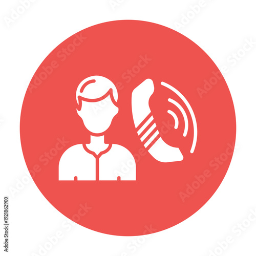 Minimal Contact Vector Icon