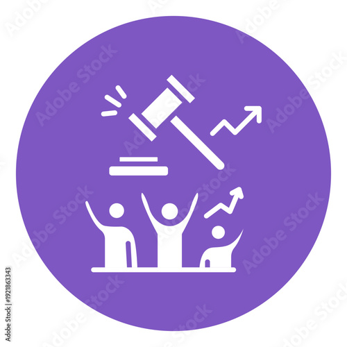 Dynamic Auction Vector Icon