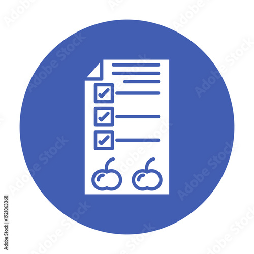 Meal Plan Vector Icon