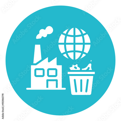 Global Waste Production Vector Icon
