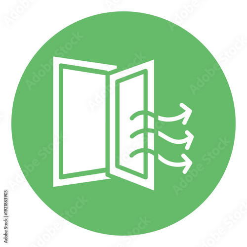 Natural Ventilation Vector Icon