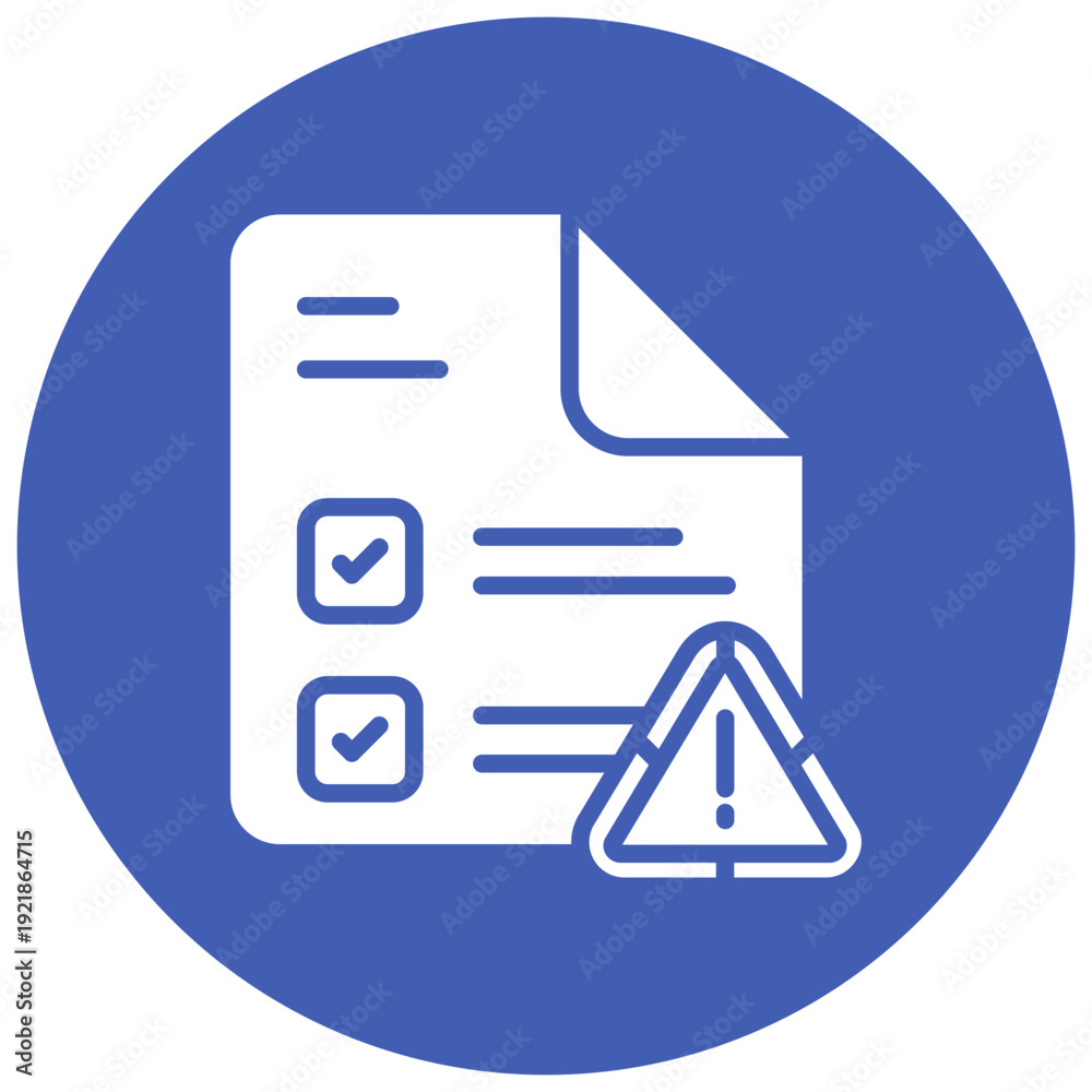 Fototapeta premium Compliance Risk Vector Icon