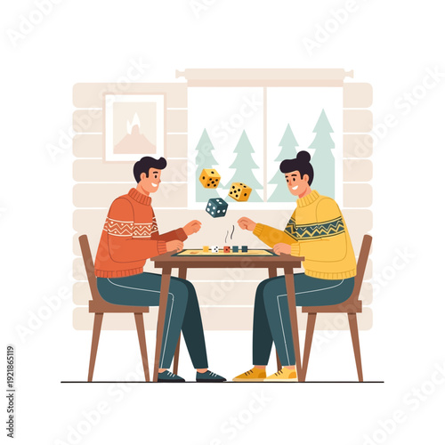 Friends Enjoying Board Games Together On A Cozy Evening