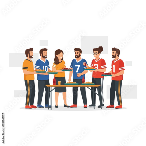 Friends Gather For A Casual Meal Sharing Food And Joyful Moments Together