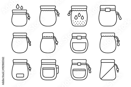 Training simple item clean fabric pet functional waterproof vector icon treat silhouette