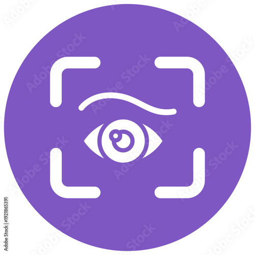 Eye Recognition Vector Icon