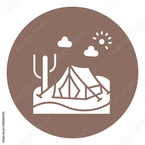 Desert Tent Vector Icon
