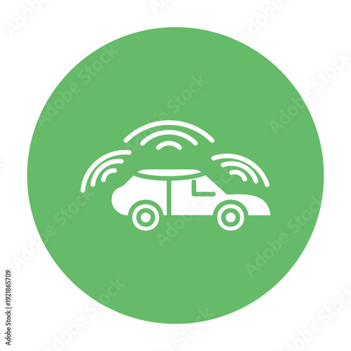 Autonomous Vehicle Vector Icon