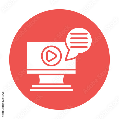 Video Chat Vector Icon