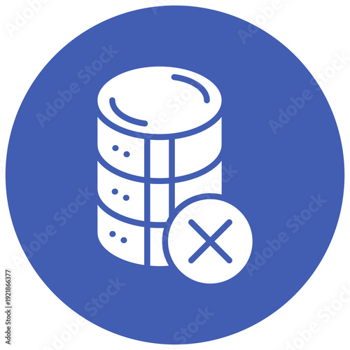 Corrupted Database Vector Icon