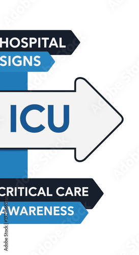 Hospital Signage ICU Guidance in Medical Settings for Critical Care and Patient Navigation