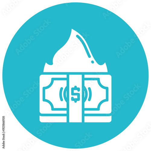 Greed Fueled Fire Vector Icon