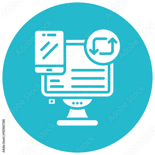 Network Data Transfer Vector Icon