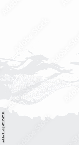 Gray Abstract Background with Wavy Lines