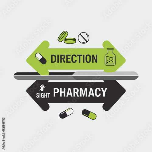 Innovative Pharmacy Direction Concept Visualizing Guidance And Prescription Solutions Elegantly