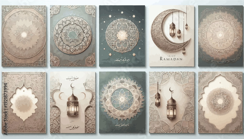 set of vintage postage stamps isolated