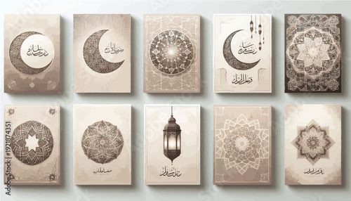 set of vintage labels with flowers