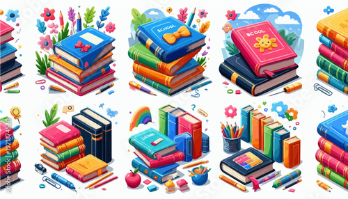 set of stationery isolated