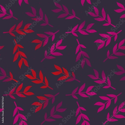 Seamless pattern with cartoon twigs. hand drawing. ornament, flat style. design for fabric, print, textile, wrapper	

