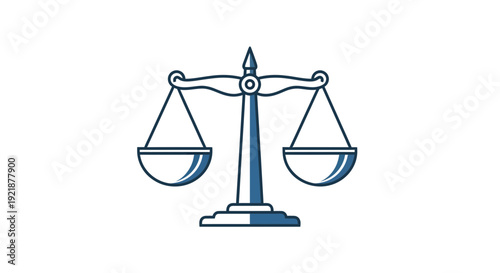 Scales Of Justice Illustration Depicting Legal Balance and Fair Judgement Concepts