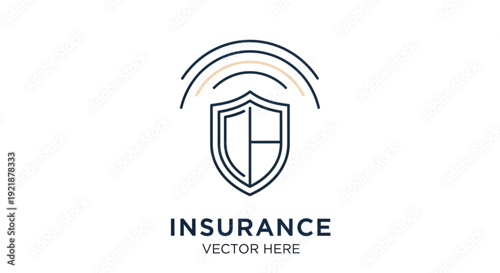 Obraz premium Shield Icon Representing Guarantee, Safeguard, and Security in Digital Insurance Concept