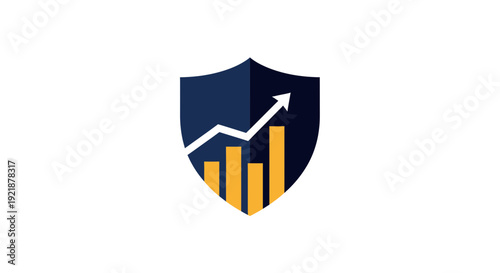 Shield Icon Representing Financial Growth And Development In The Business Sector