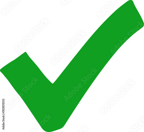 Green checkmark isolated on transparent background