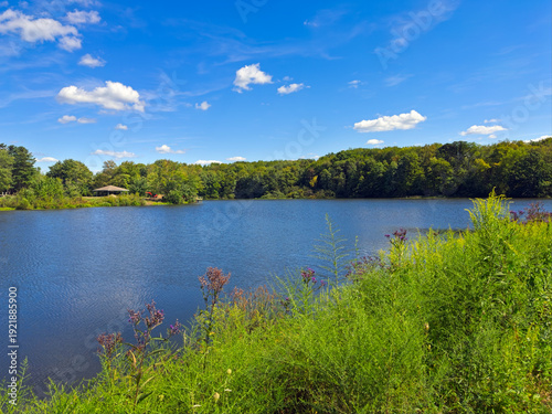 Εκτύπωση καμβά Lower Bear Lake in Beartown Lakes reservation, a secluded park in rural northeast Ohio, provides a peaceful setting for hiking and enjoying nature