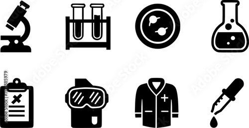 Scientist working with laboratory equipment and protective gear