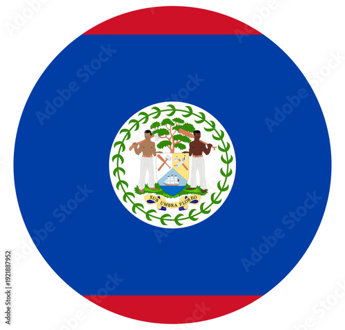 button Belize flag icon vector illustration 