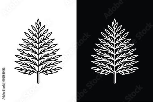 Larch vector icon graphic isolated sketch illustration on white background.