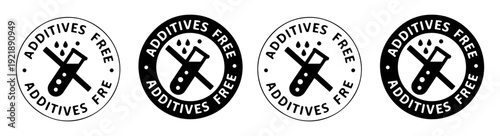 additives free label badge icon