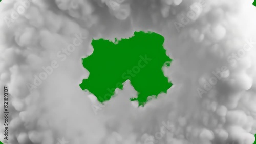 Green Background with Expanding White Ring Animation