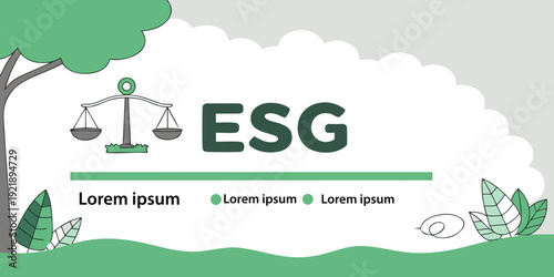 Esg environmental social governance infographic template