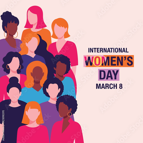 Celebrating international women's day with unity and solidarity among diverse women worldwide on march 8