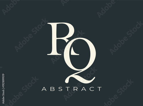 Elegant RQ Monogram Logo Design. Perfect for branding, stationery, luxury goods, corporate identity and logo design