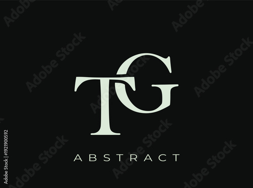 Elegant TG Monogram Logo Design. Perfect for branding, stationery, luxury goods, corporate identity and logo design