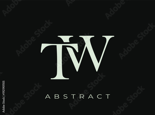 Elegant TW Monogram Logo Design. Perfect for branding, stationery, luxury goods, corporate identity and logo design