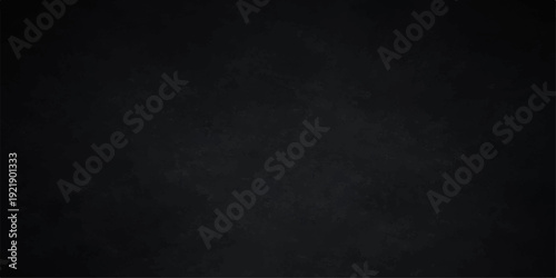 A dark black grunge background featuring a textured rough wall pattern with vintage gray paper and old linen fabric material for a blank closeup backdrop