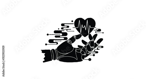 Medical health care concept with boxing gloves and heart rate