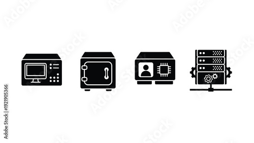 Server Room Equipment Icons