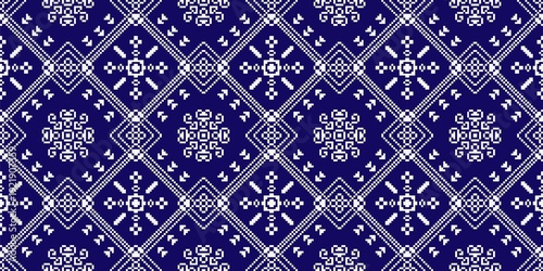 traditional thai fabric. Abstract ethnic pattern. Design for background, wallpaper, clothing, wrapping, Batik, sarong, fabric, Saree, Sari, ikkat, ikat, curtain, carpet, tablecloth, bedspread.
