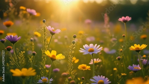 Peaceful Spring Morning - Serene Nature's Awakening - Meadow With Wildflowers