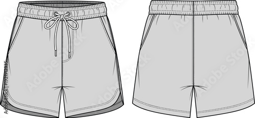 shorts, activewear, sportswear, fashion, technical, sketch, apparel, clothing, gym, fitness, vector, template, garment, illustration, drawing, fashion sketch, technical drawing